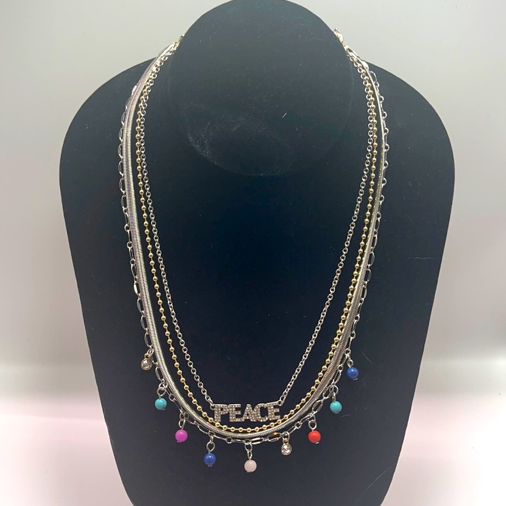 NWT BCBGeneration Convertible Peace Necklace